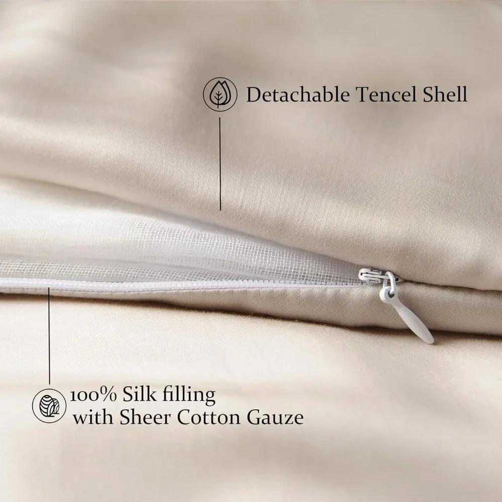 CUDDLE DREAMS Lightweight Silk Filled Comforter for Summer